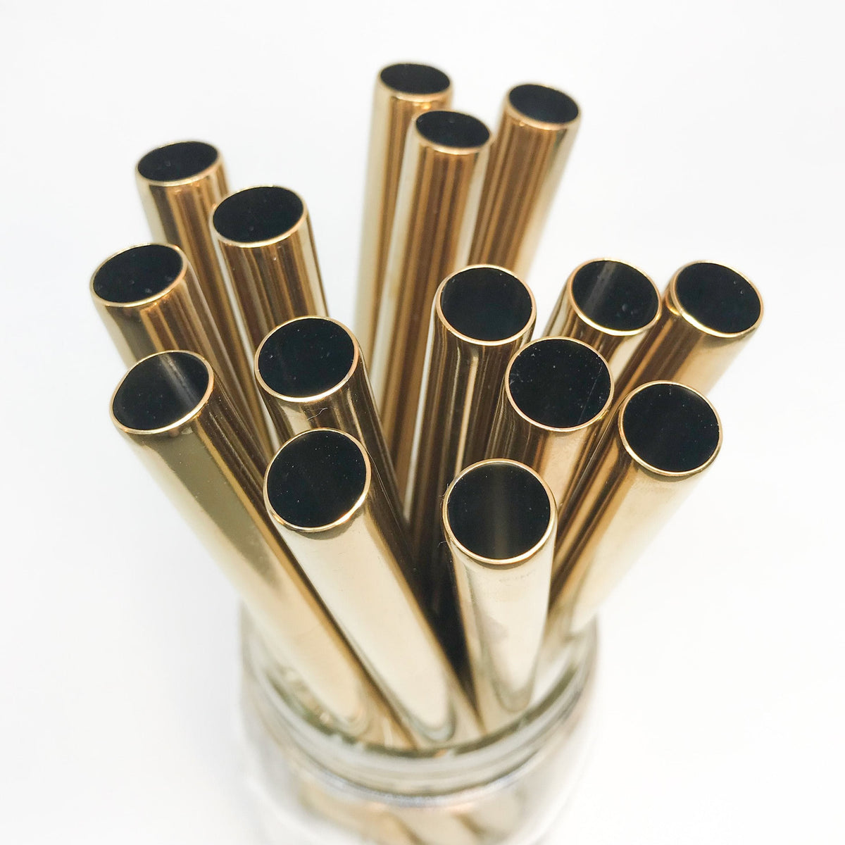 8.5 inch gold stainless steel reusable bubble tea straw