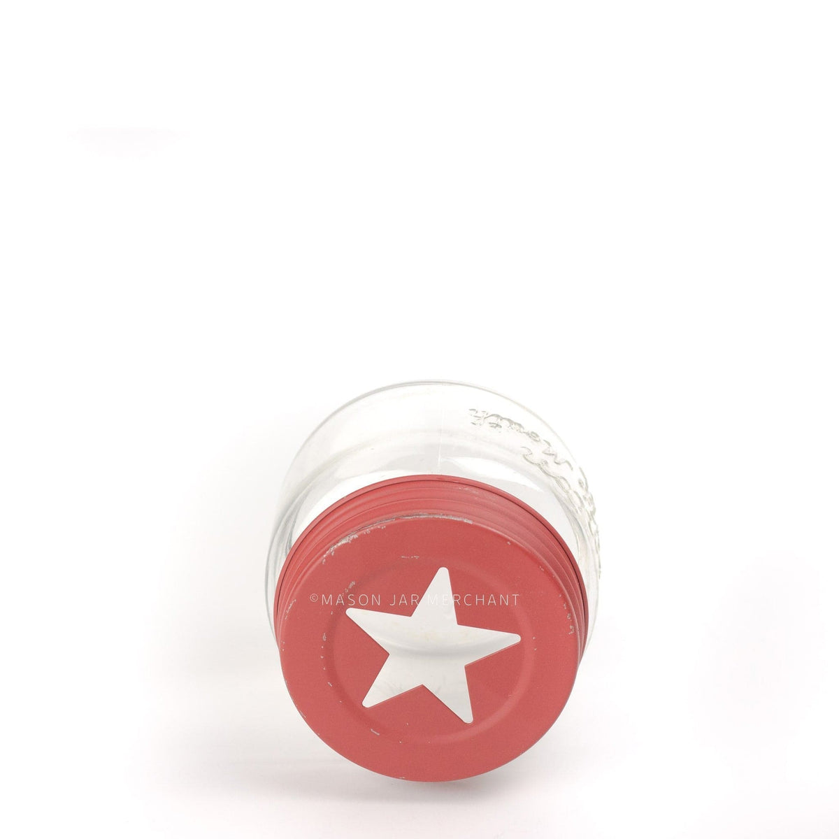 Rustic Red Star Cutout Lid / Candle Topper