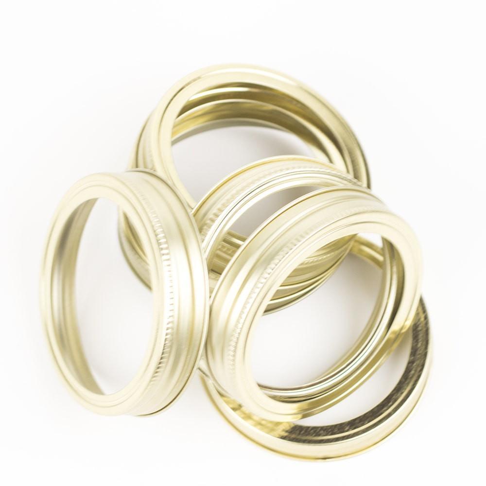 Ball Gold Wide Mouth Canning Lids & Rings - No Retail Packaging {Bulk Available}