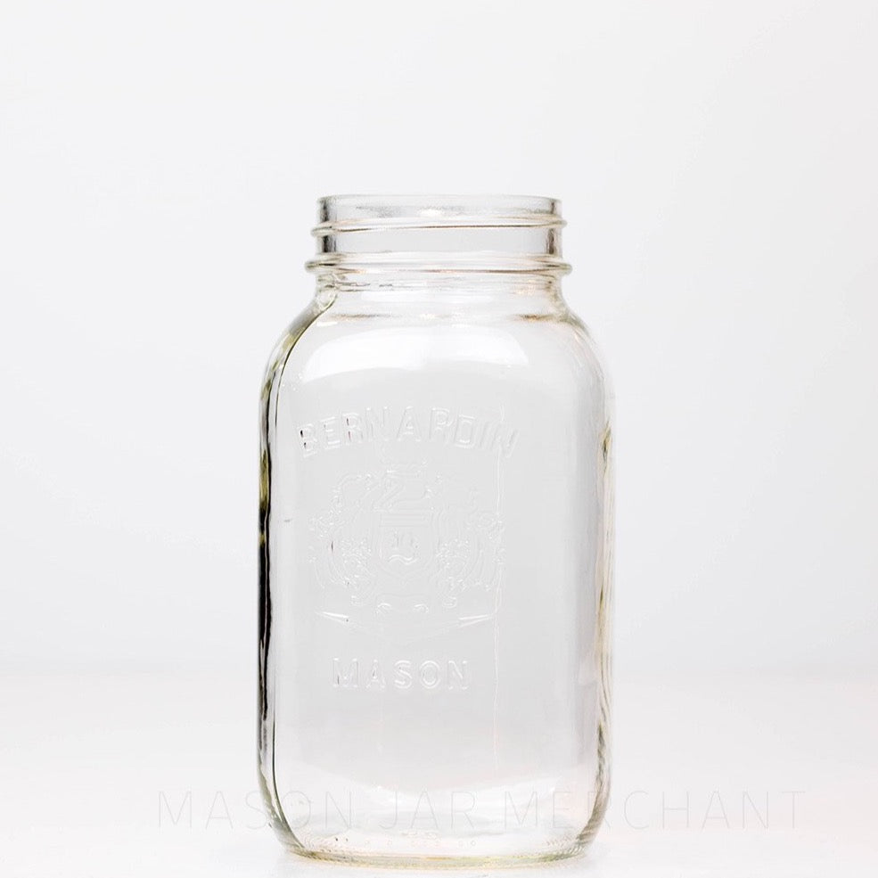 Photo of a 2L mason jar against a white background.