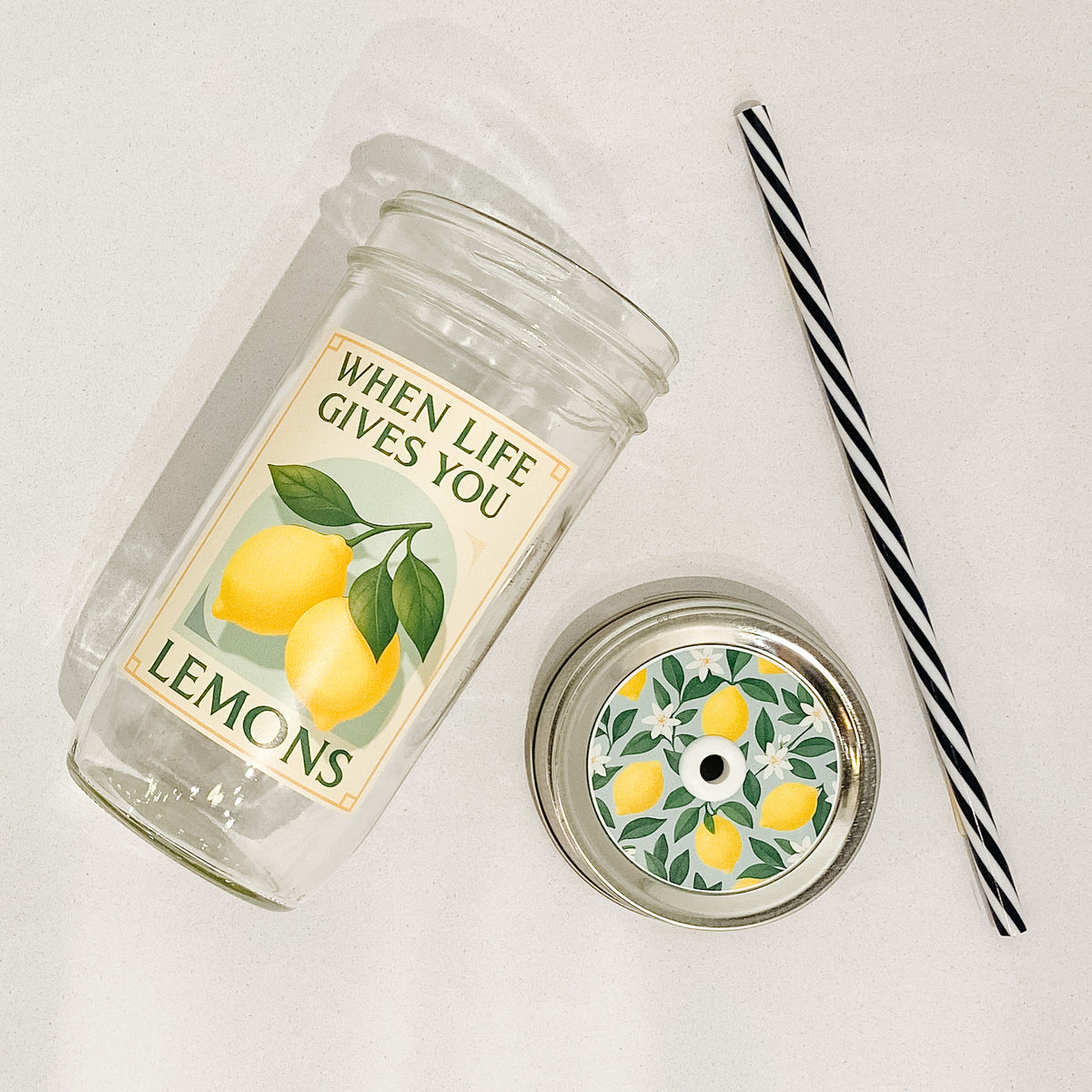 When Life Gives You Lemons Mason Jar Tumbler