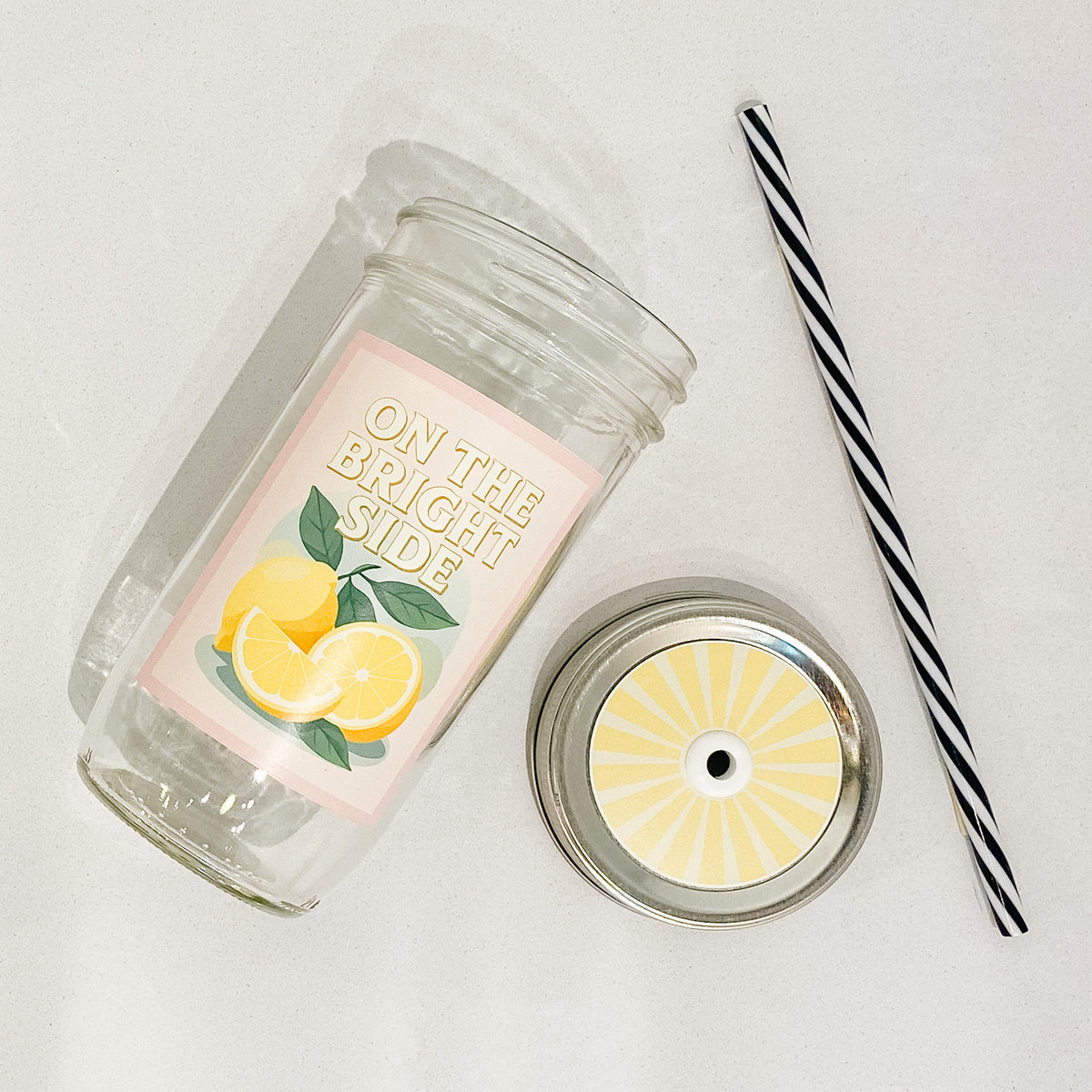 On The Bright Side Mason Jar Tumbler