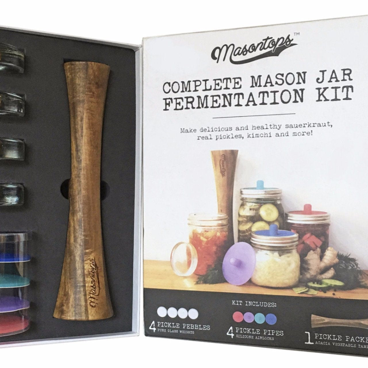 A Complete Mason Jar Fermentation Kit (9 Piece Set) in its original packaging