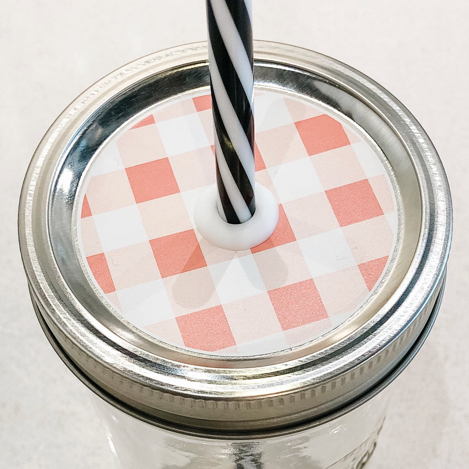 Peach Pie Picnic - Peach Mason Jar Straw Lid design