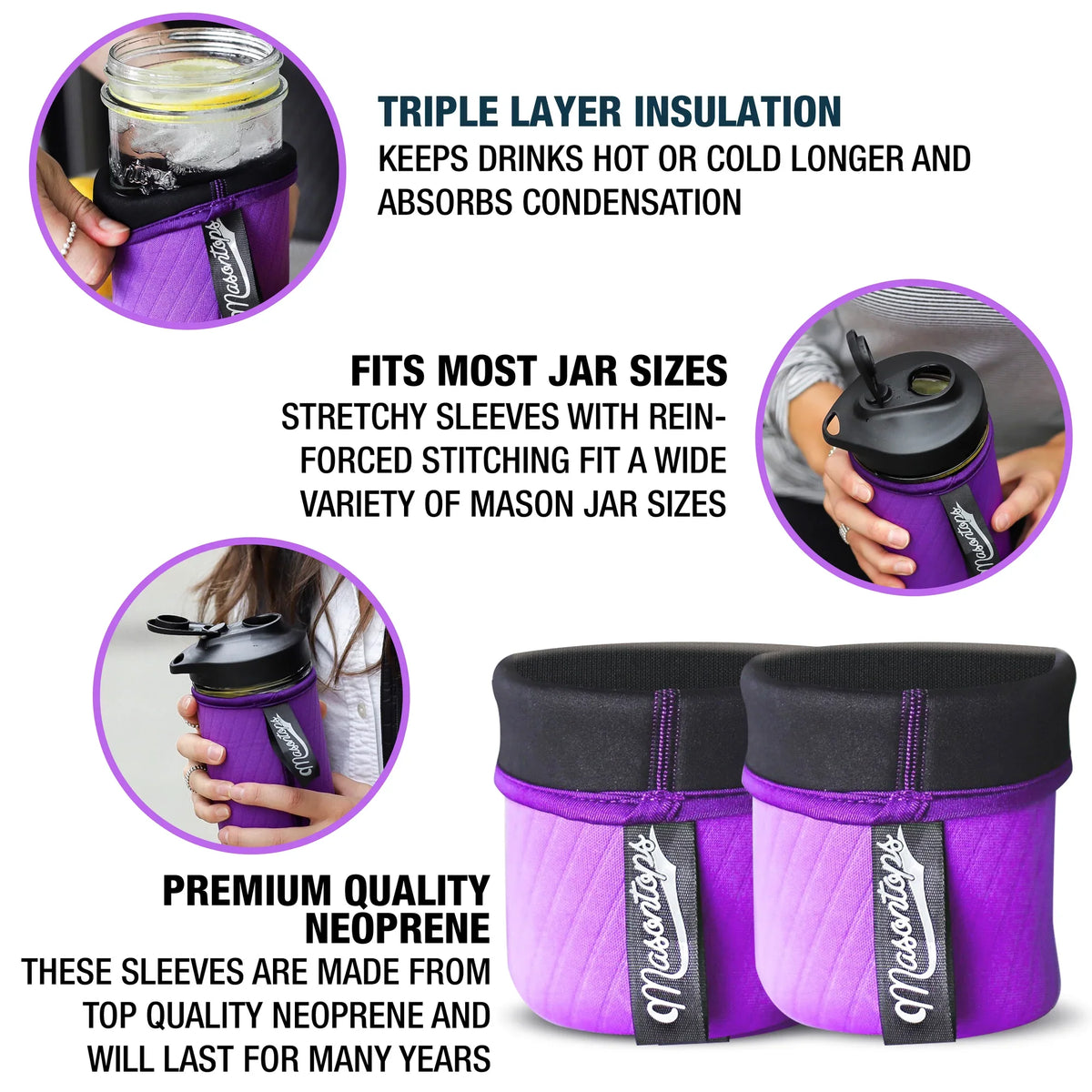 Masontops Mason Jar Hot/Cold Thermal Sleeves