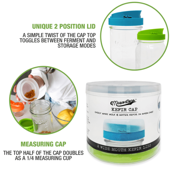 MasonTops Complete Fermentation Kit for Mason Jars | Regular Mouth