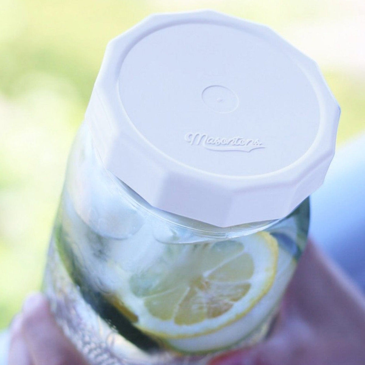 Masontops 'Tough Tops' White Rust Proof Plastic Solid Lid (4 Pack)