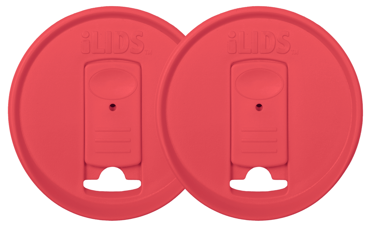 Red reusable drink lid for a mason jar