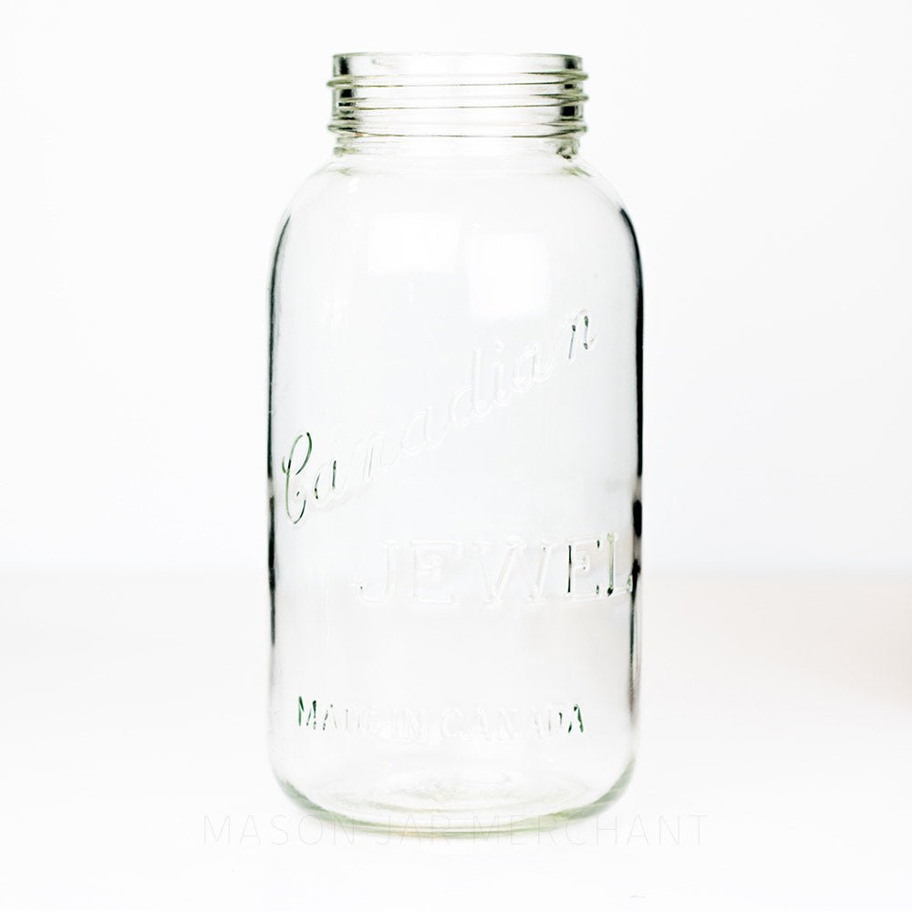 Incredible Early 1900's Vintage Canadian Jewel Half Gallon mason jar