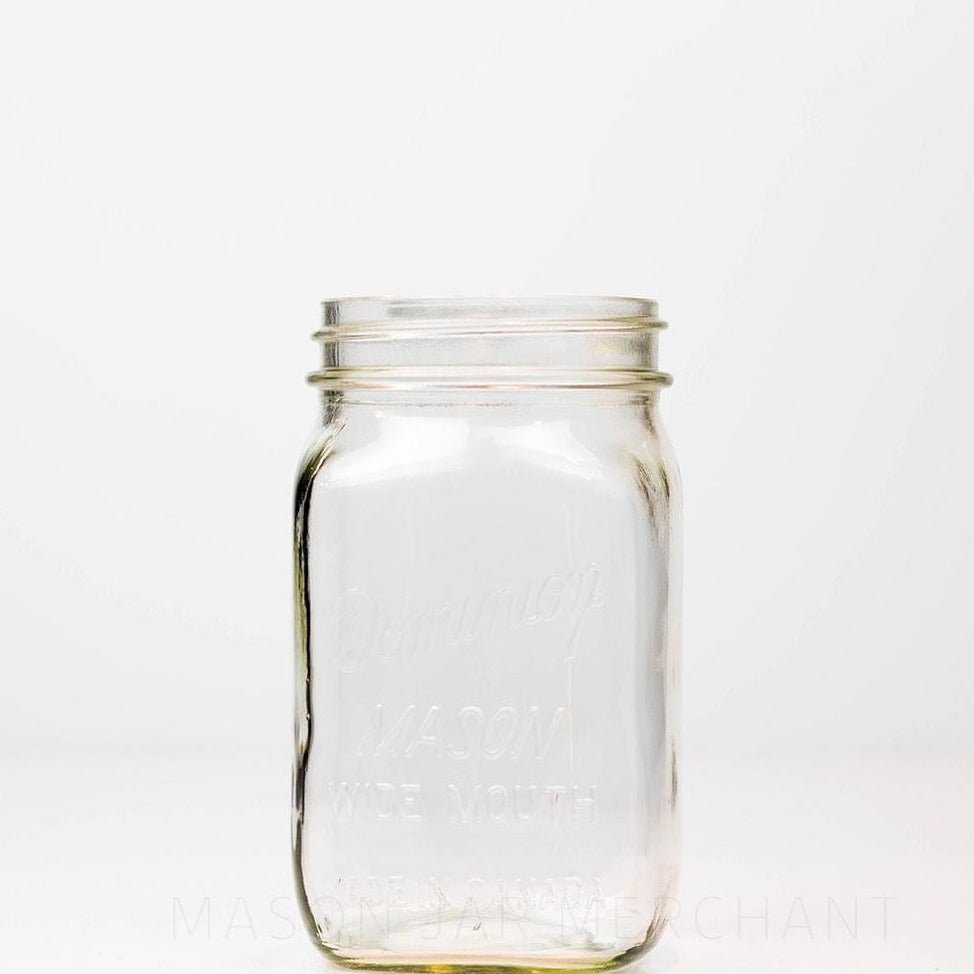 6.25" 'Dominion Mason' Square Wide Mouth Quart - BULK against a white background
