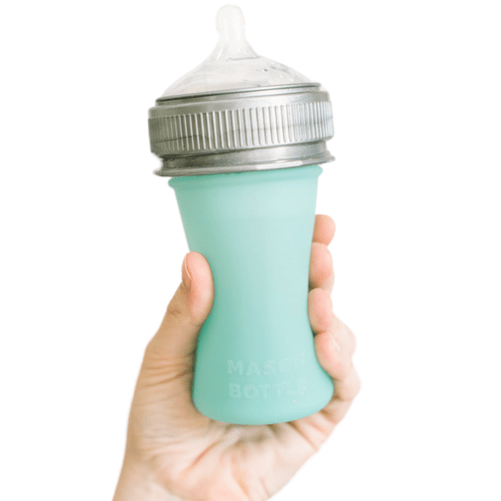 Squeezy Silicone Anti-Colic Bottle - 8 oz, Aqua
