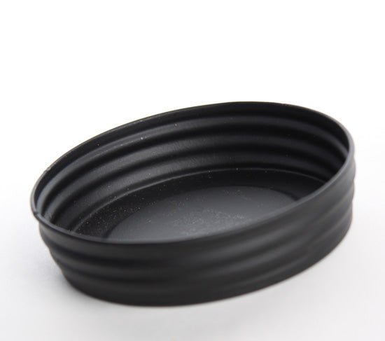 Black Solid Wide Mouth Decorative Lid