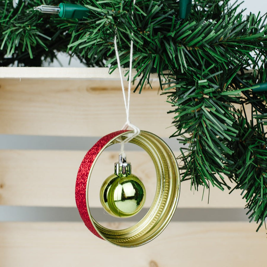 DIY Miniature Mason Jar Ring Ornament