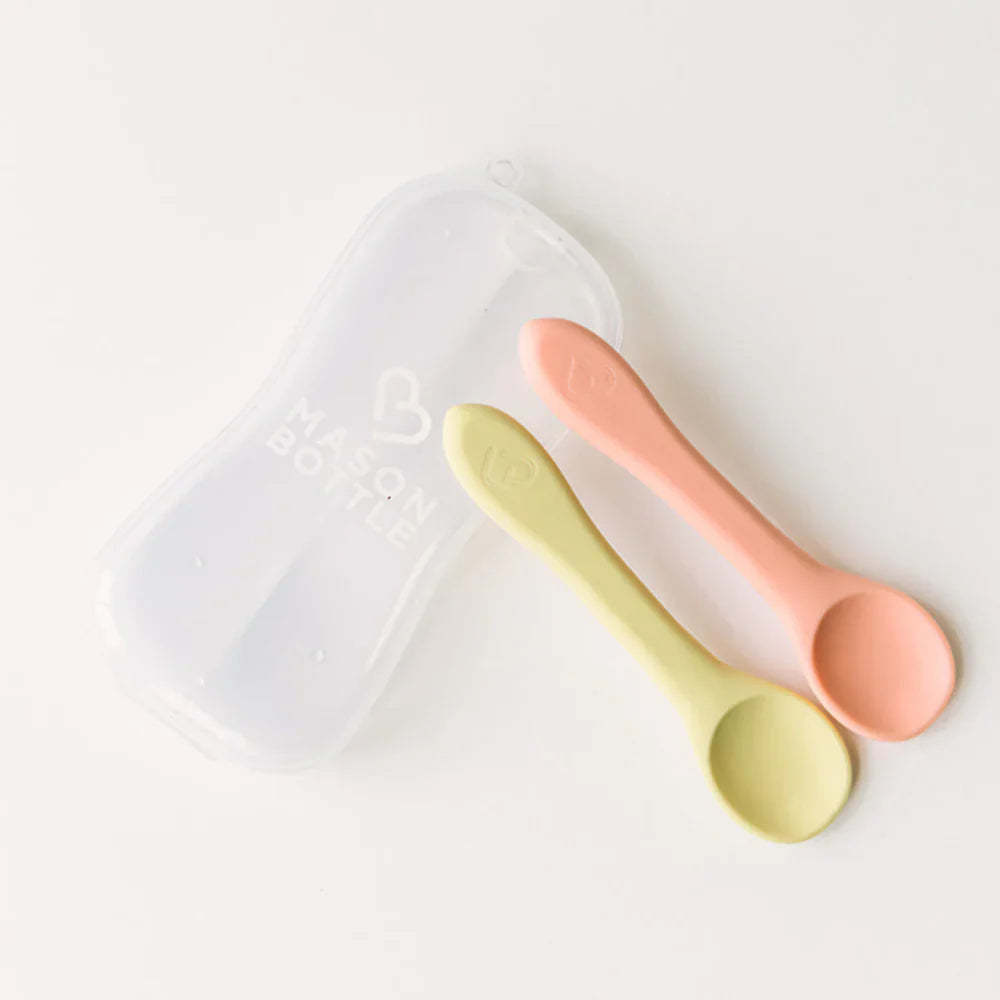 Silicone Spoon Set with Travel Case – Safe, Soft &amp; Travel-Friendly