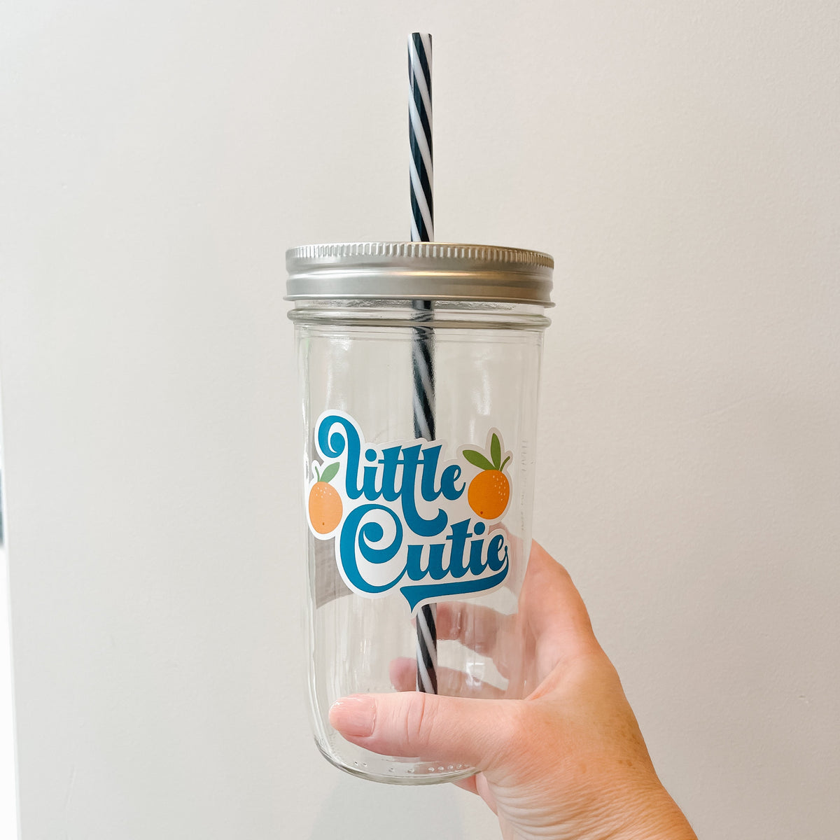 Little Cutie Fruity Retro Mason Jar Tumbler