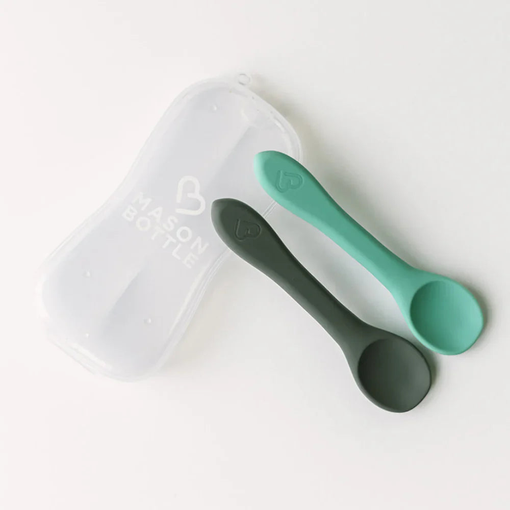 Silicone Spoon Set with Travel Case – Safe, Soft &amp; Travel-Friendly