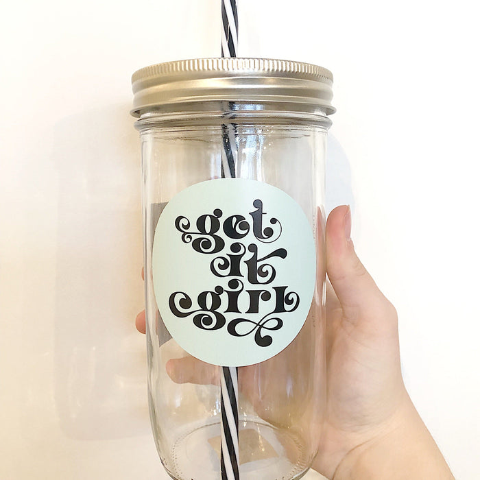 Get It Girl Mason Jar Tumbler