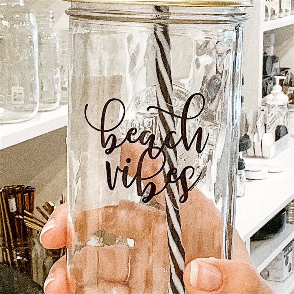 Beach Vibes Mason Jar Tumbler
