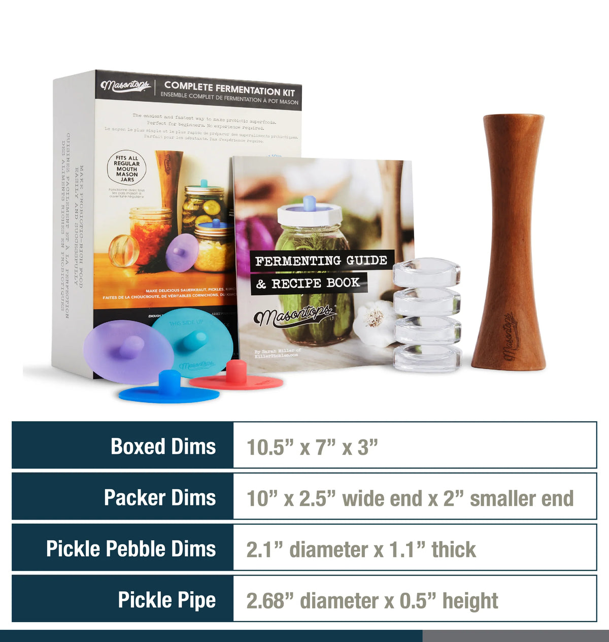 MasonTops Complete Fermentation Kit for Mason Jars | Regular Mouth
