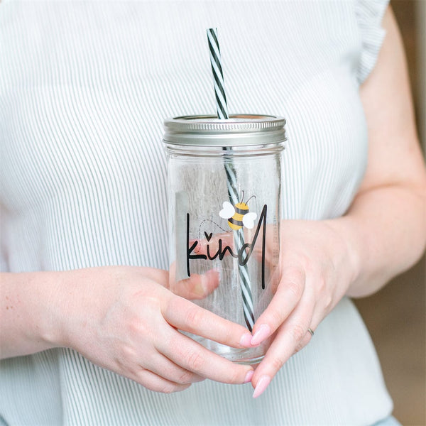 Bee Kind Mason Jar Tumbler