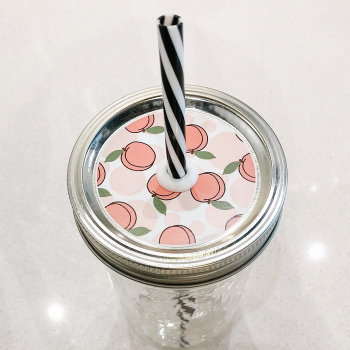 Freedom of Peach Mason Jar Straw Lid