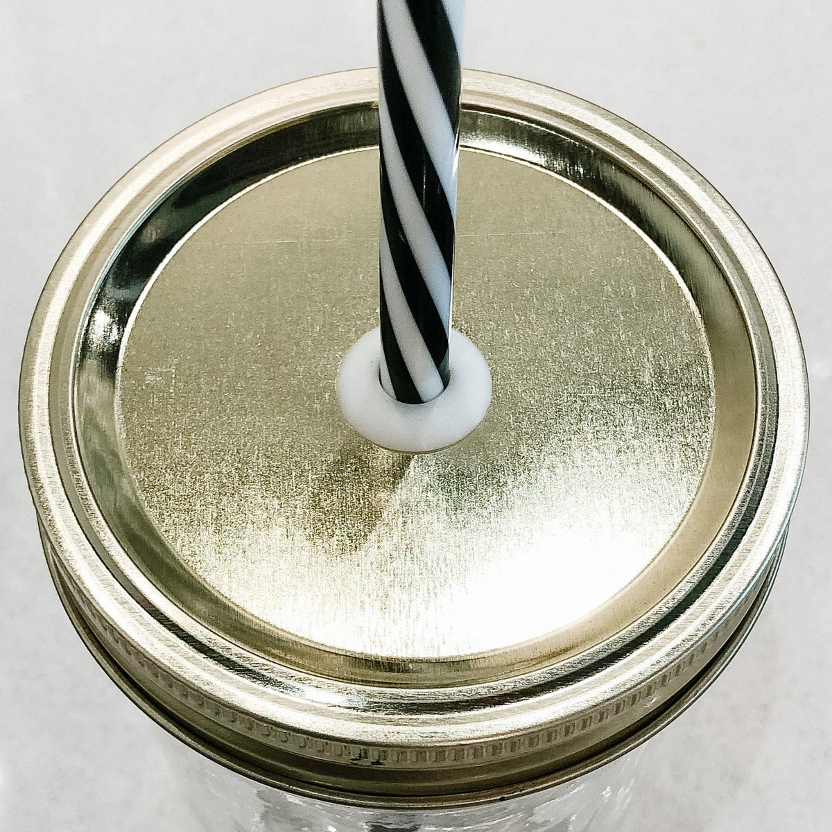 Gold Mason Jar Straw Lid