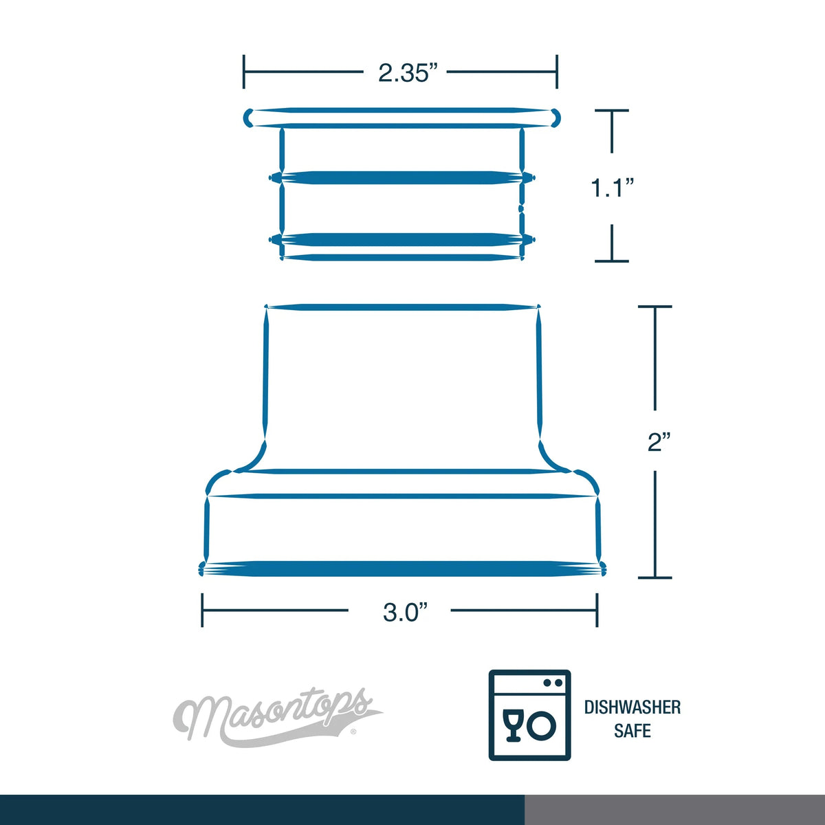 MasonTops MASON JAR COCKTAIL SHAKER LIDS - Set of 2