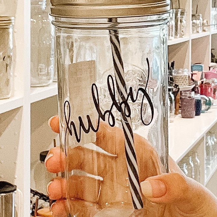 Hubby' Mason Jar Tumbler