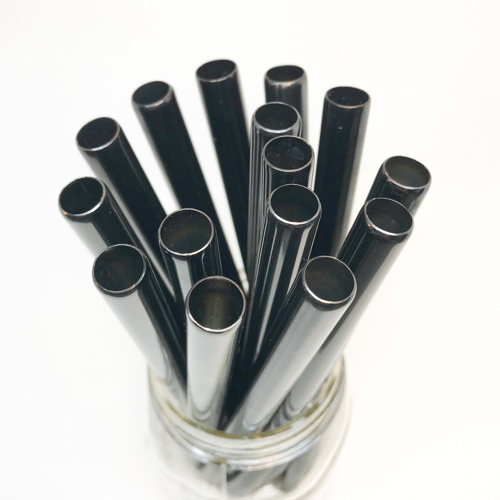 dishwasher safe and toxin free 8.5 inch silver stainless steel reusable bubble tea straws