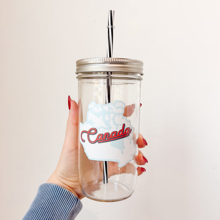 Canada Icon Mason Jar Tumbler