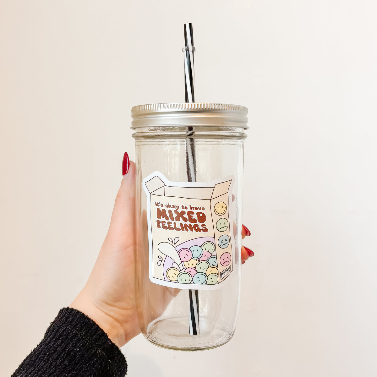 Mixed Feelings Mason Jar Tumbler