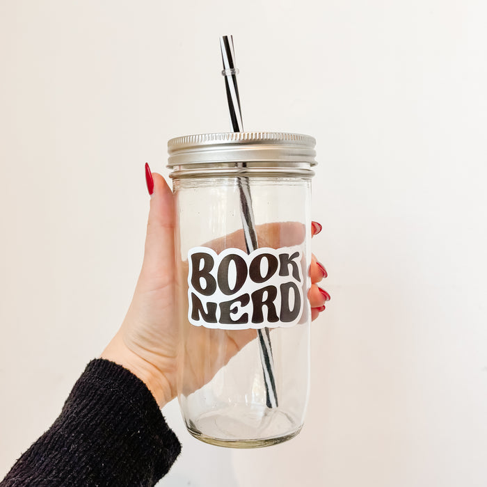 Book Nerd Mason Jar Tumbler