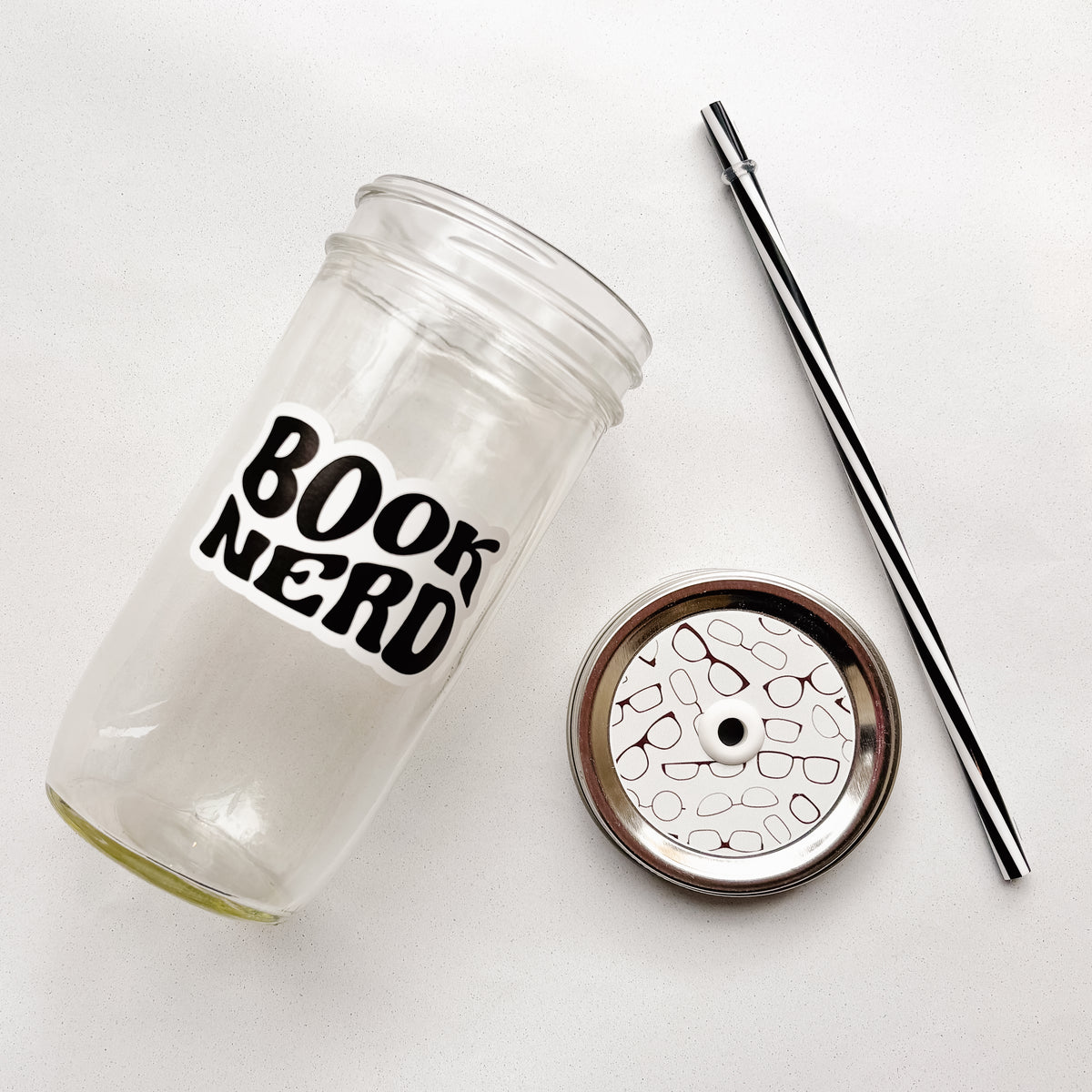 Book Nerd Mason Jar Tumbler