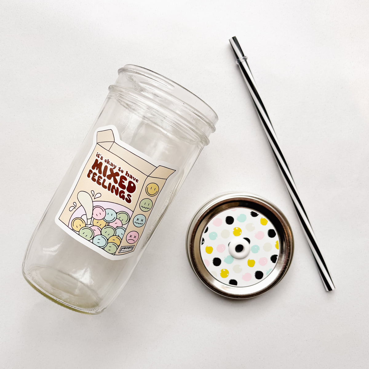 Mixed Feelings Mason Jar Tumbler