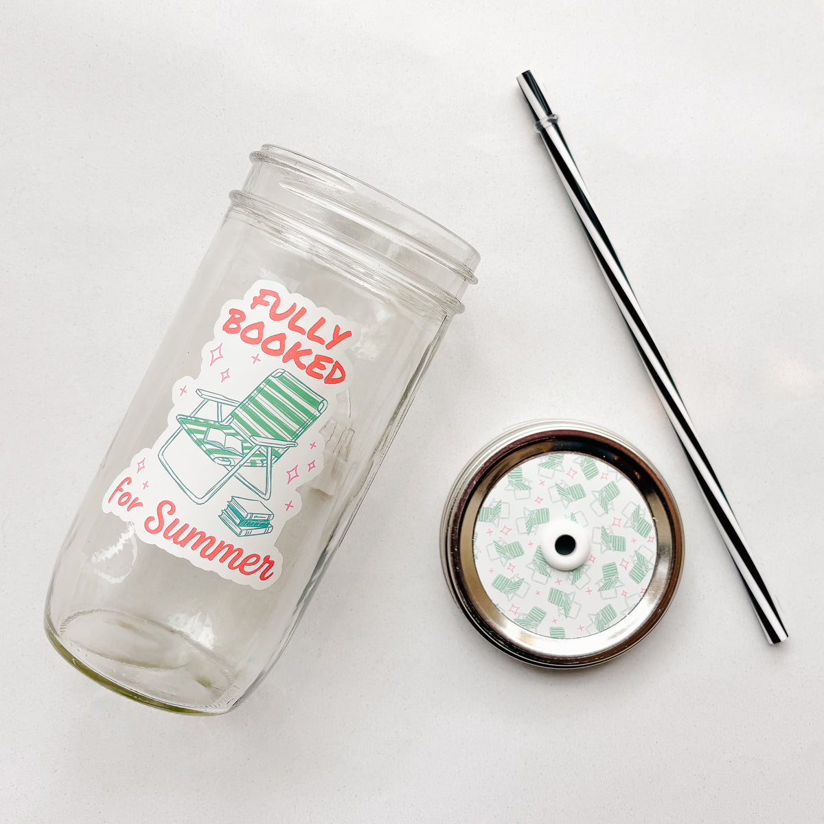 Fully Booked for Summer Mason Jar Tumbler