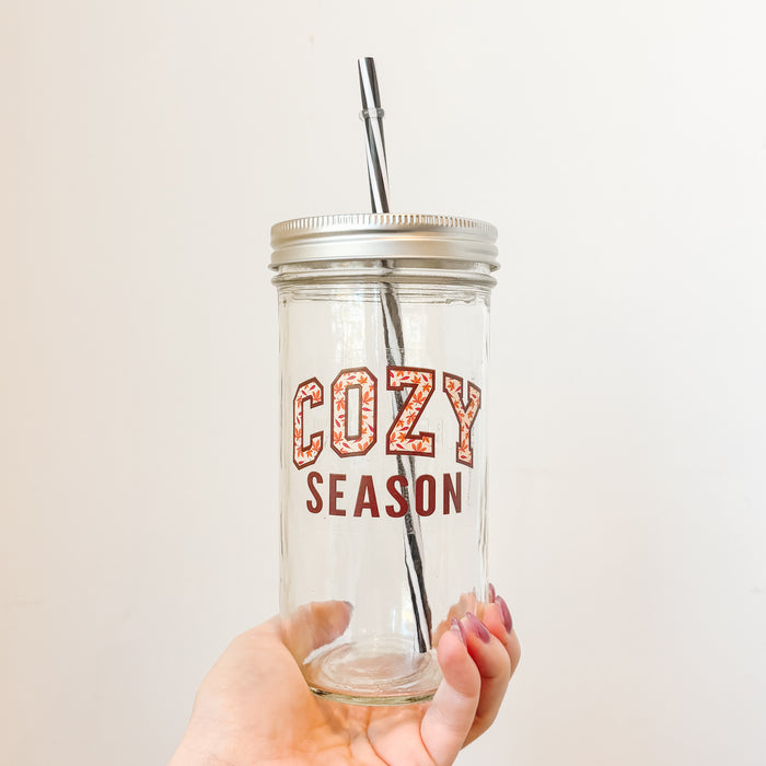 Cozy Season Mason Jar Tumbler