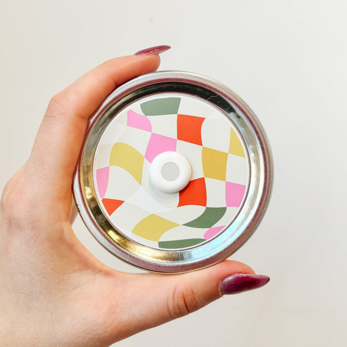 Summer Groove Mason Jar Straw Lid