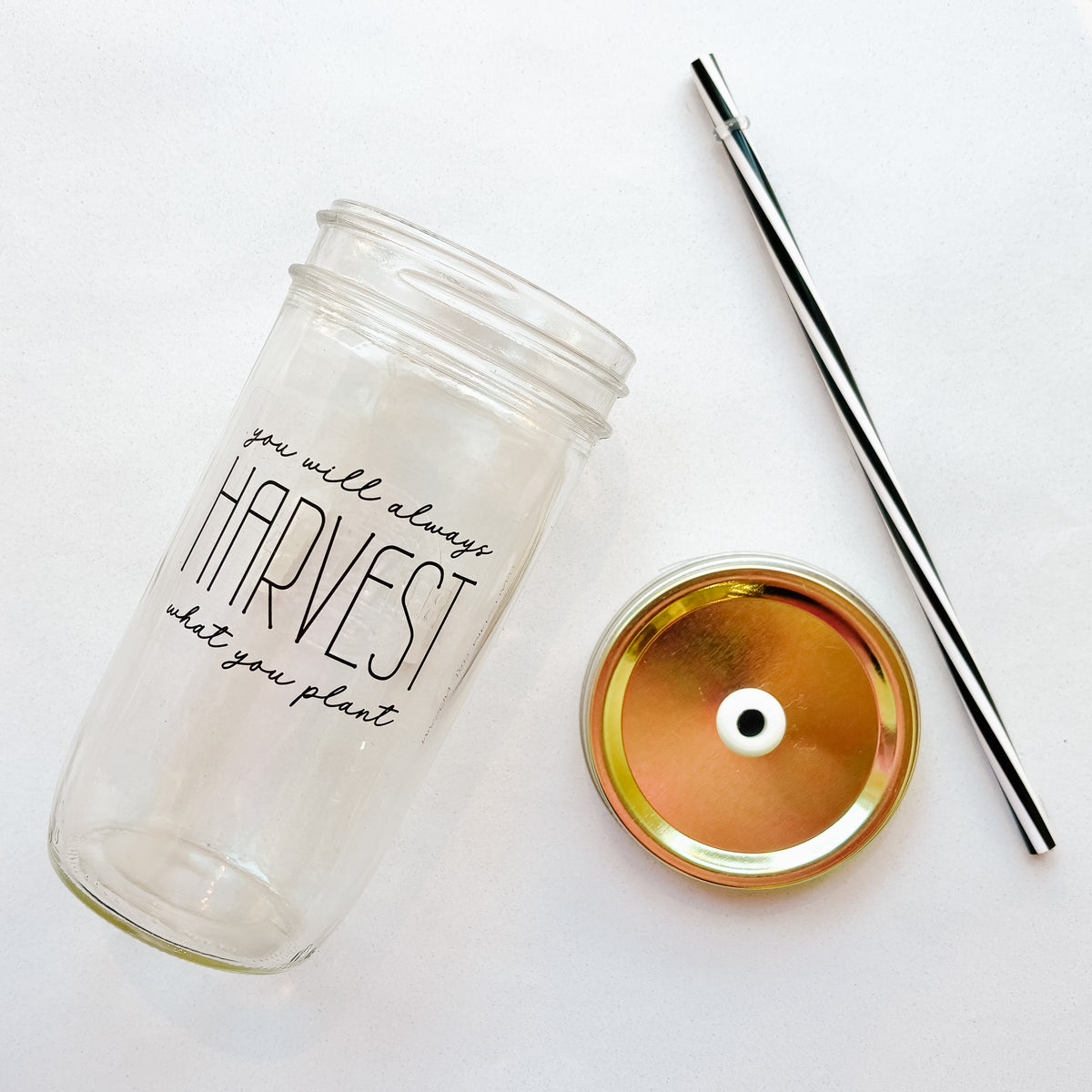 Harvest What You Plant Mason Jar Tumbler