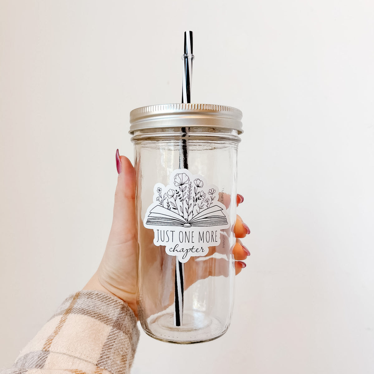 Just One More Chapter Mason Jar Tumbler