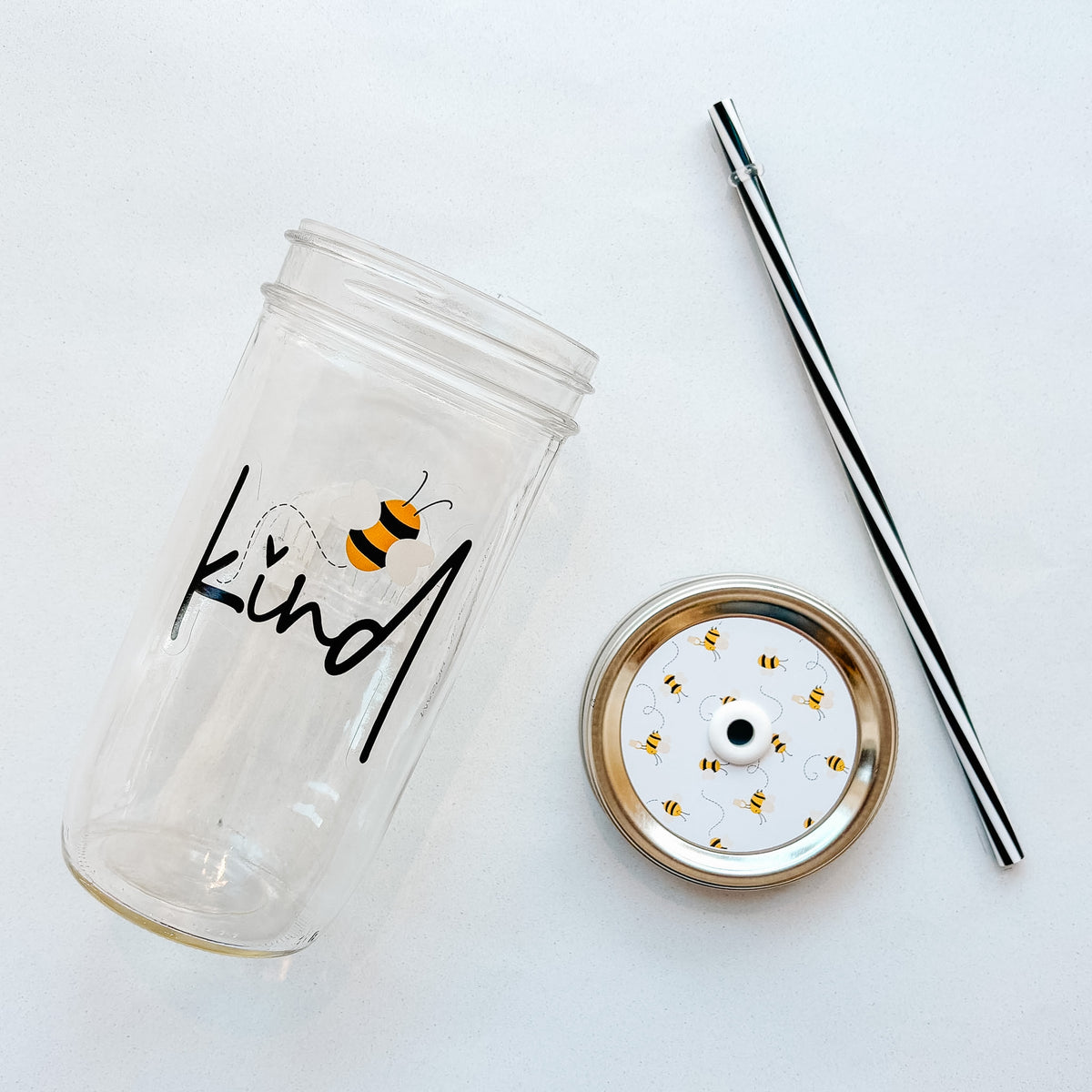 Bee Kind Mason Jar Tumbler