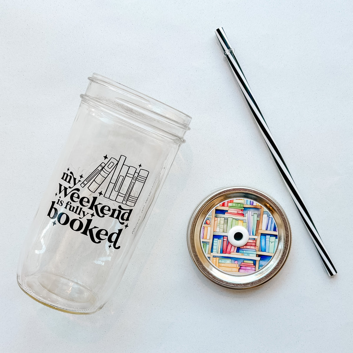 My Weekend is Fully Booked Mason Jar Tumbler