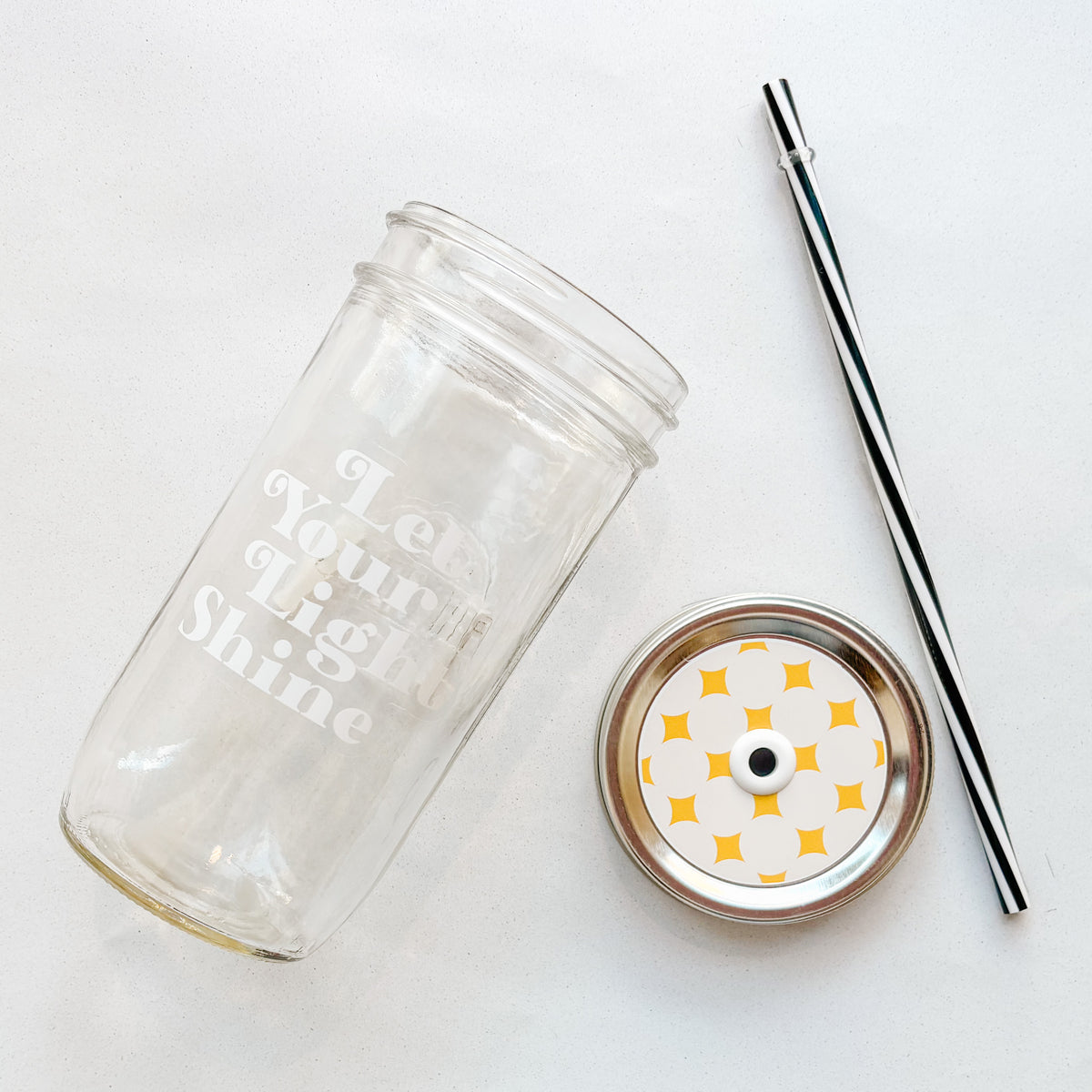 Let Your Light Shine Mason Jar Tumbler