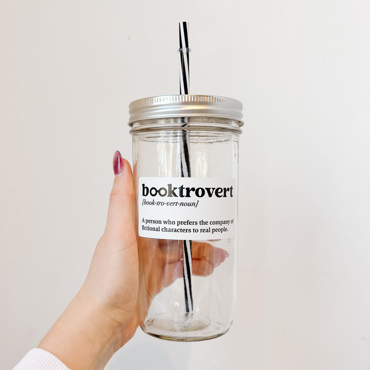 Booktrovert Mason Jar Tumbler