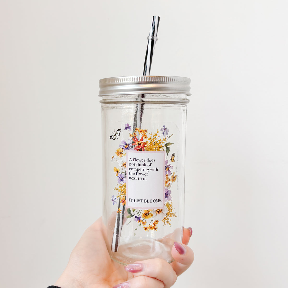 It Just Blooms... Mason Jar Tumbler