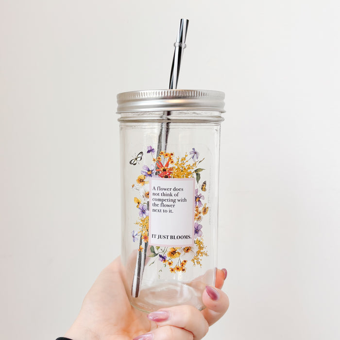 It Just Blooms... Mason Jar Tumbler