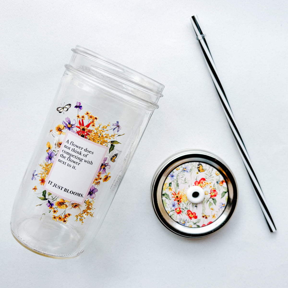 It Just Blooms... Mason Jar Tumbler