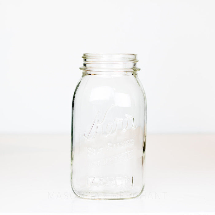Kerr Vintage “Self Sealing” {Reg. U.S. Pat. Off.} Regular Mouth Quart Mason Jar