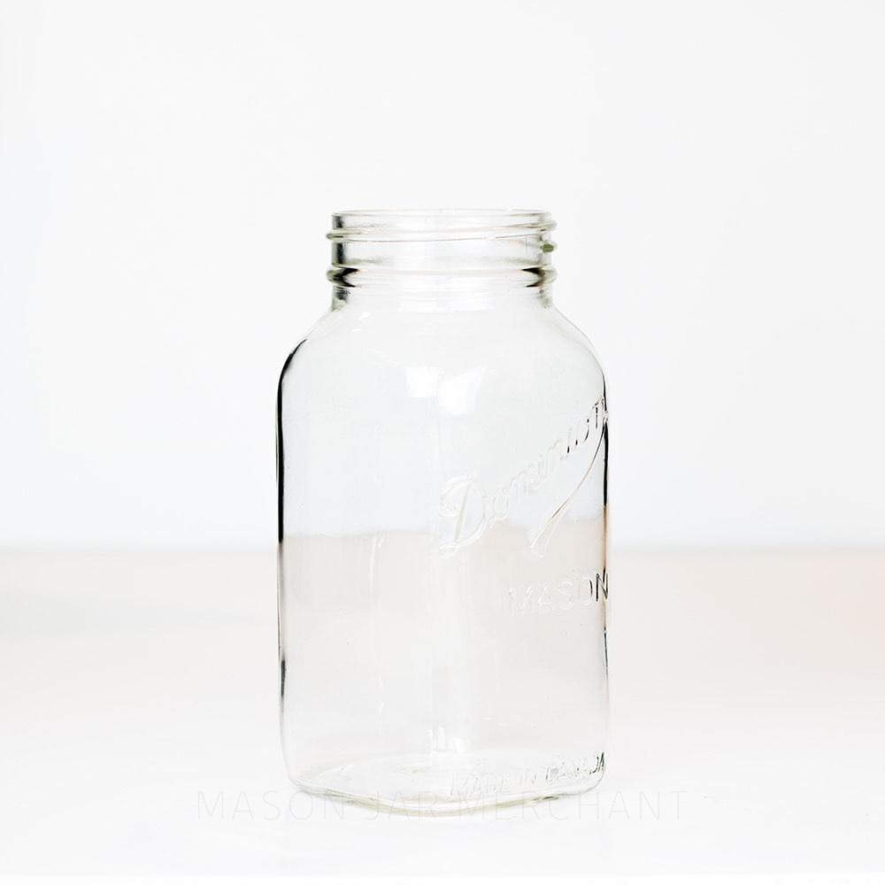 Dominion Vintage “Made In Canada” (Slanted & Underlined) Regular Mouth Quart Mason Jar