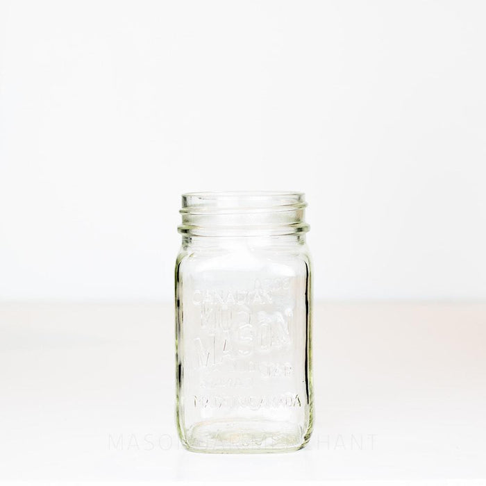 Canadian Mason (Bocal) Very Square Regular Mouth Pint Mason Jar - Taller Version