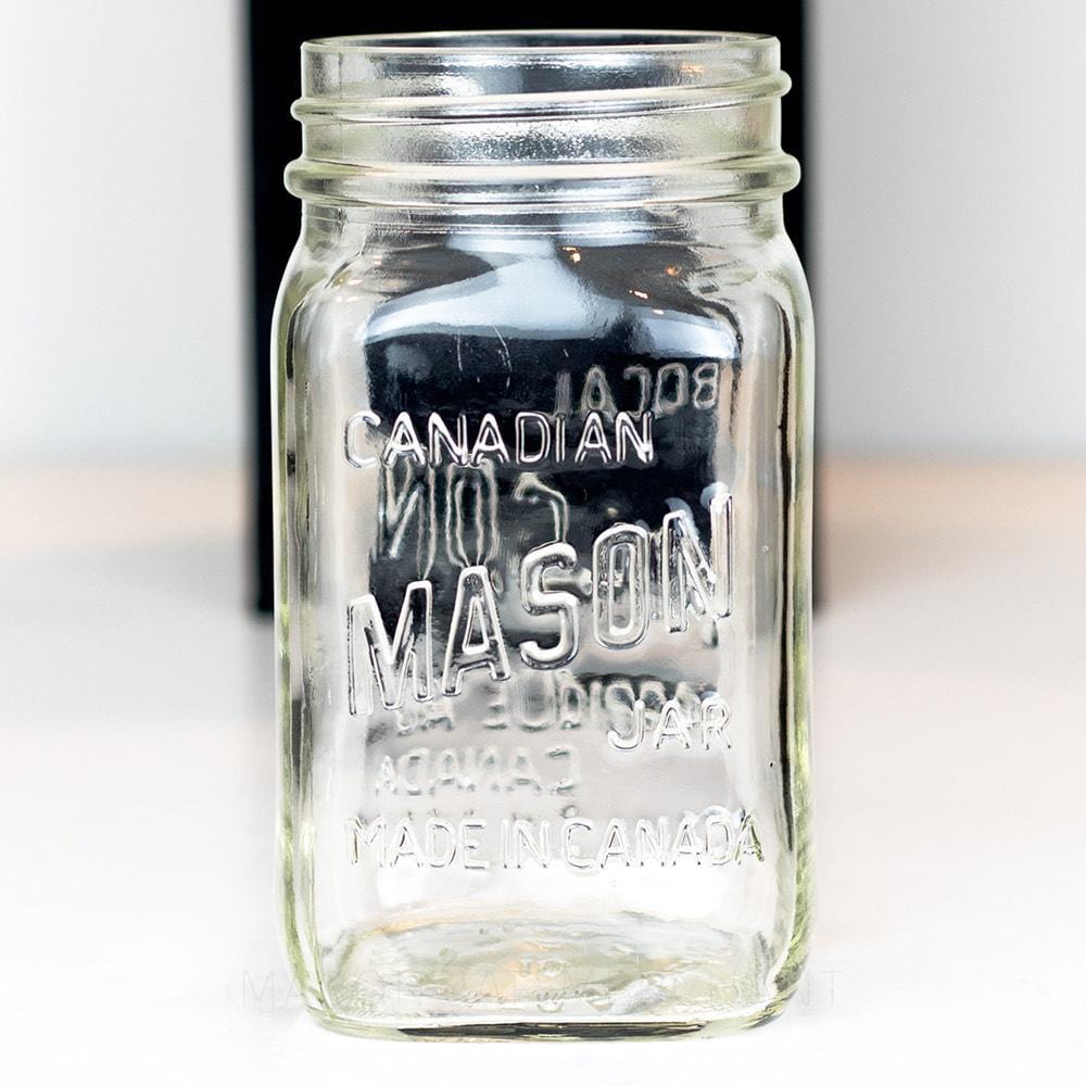 Canadian Mason (Bocal) Very Square Regular Mouth Pint Mason Jar - Taller Version